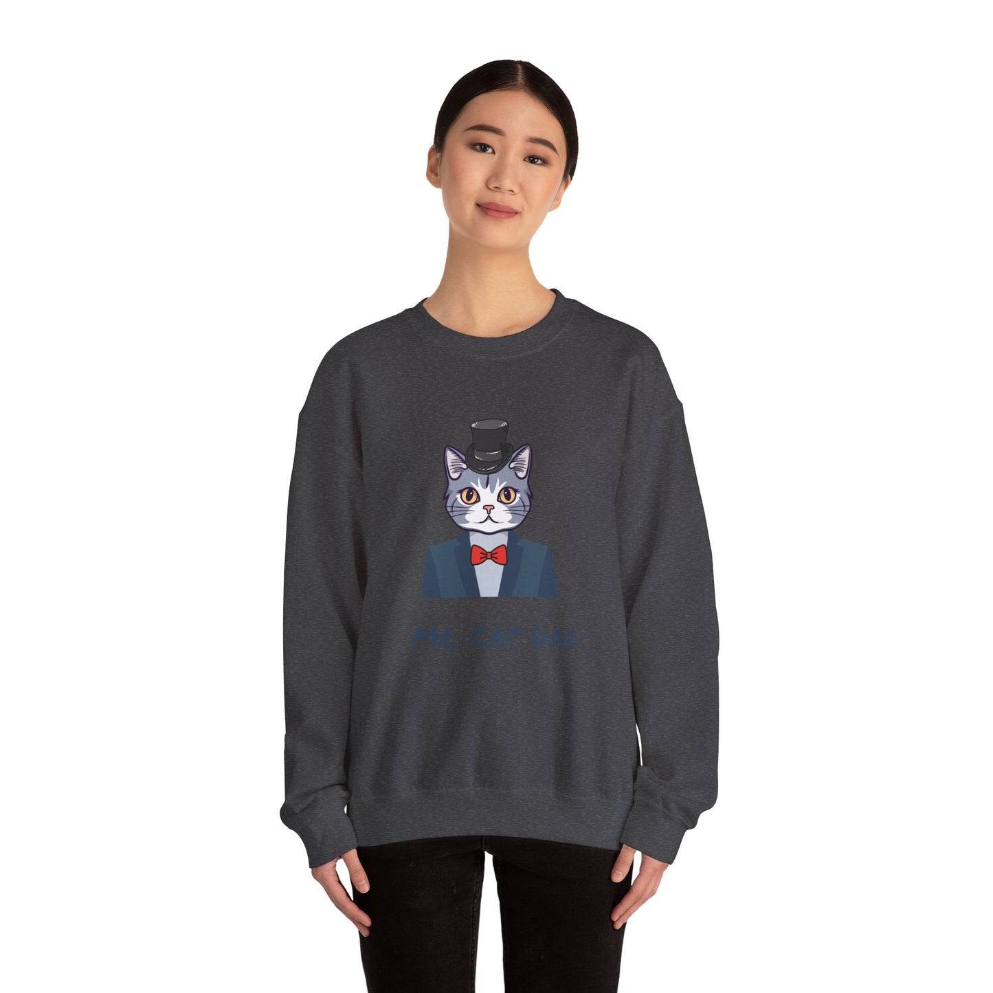 Mr. Cat Dad Sweatshirt – Logo Crew Neck for Cat Lovers