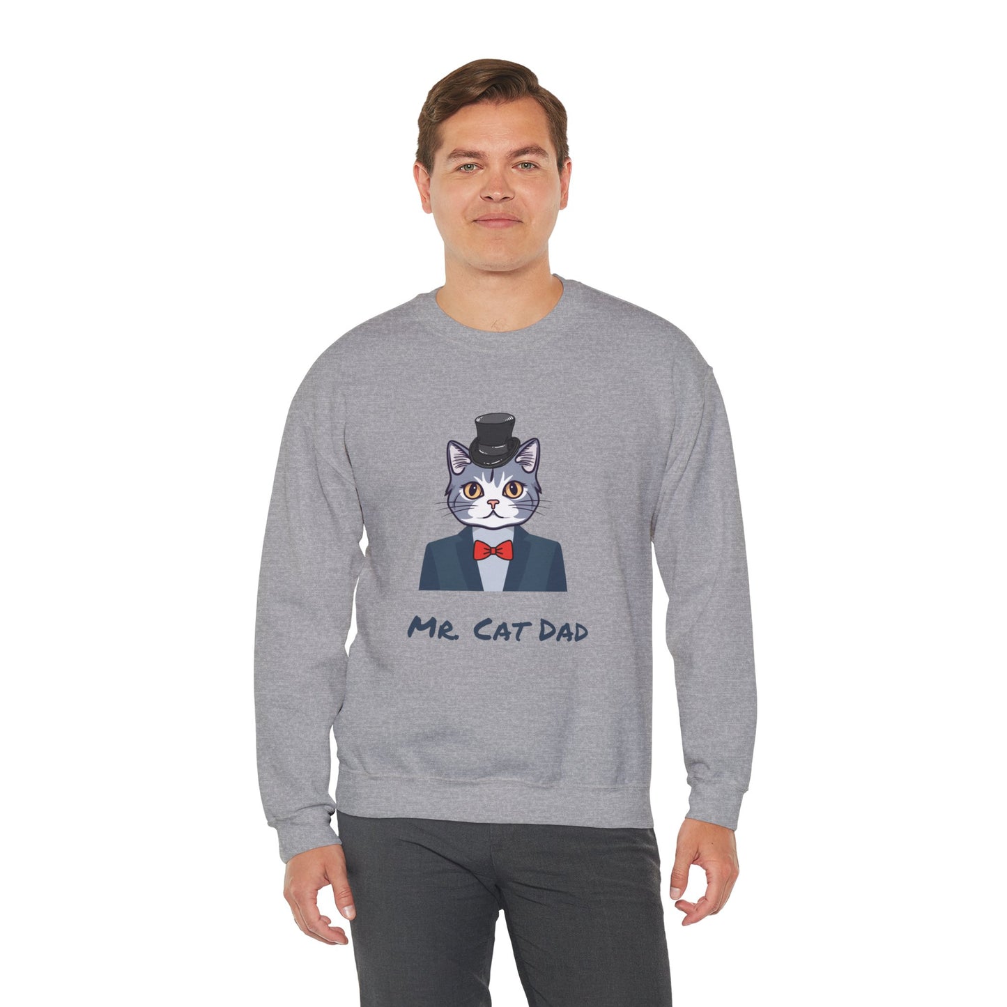 Mr. Cat Dad Sweatshirt – Logo Crew Neck for Cat Lovers
