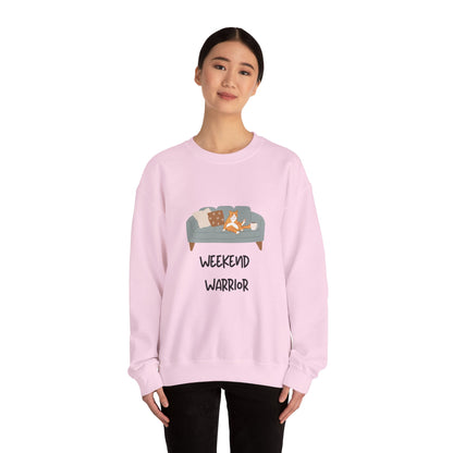 Weekend Warrior Sweatshirt – Lounging Cat Crew Neck