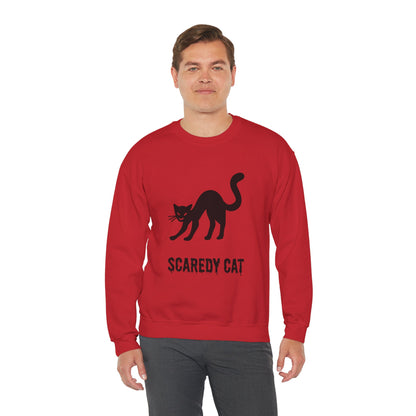 Scaredy Cat Sweatshirt – Arched Back Cat Crew Neck