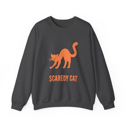 Scaredy Cat Sweatshirt – Arched Back Cat Crew Neck