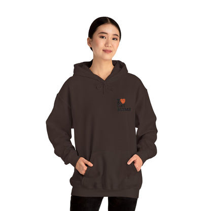 I Love Cat Moms Hoodie – Embroidered Text Pullover