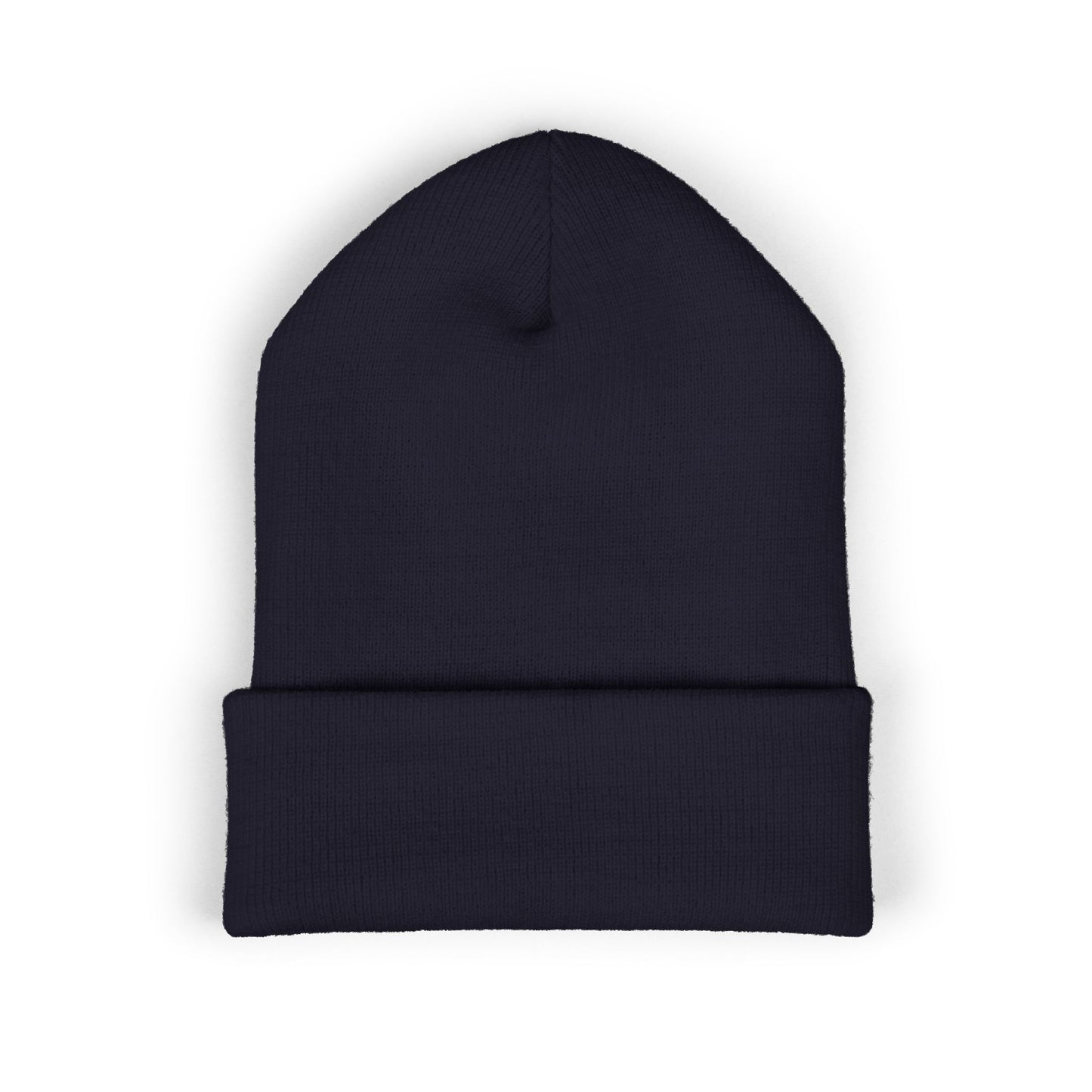 Stretching Cat Beanie – Embroidered Cuffed Knit Hat