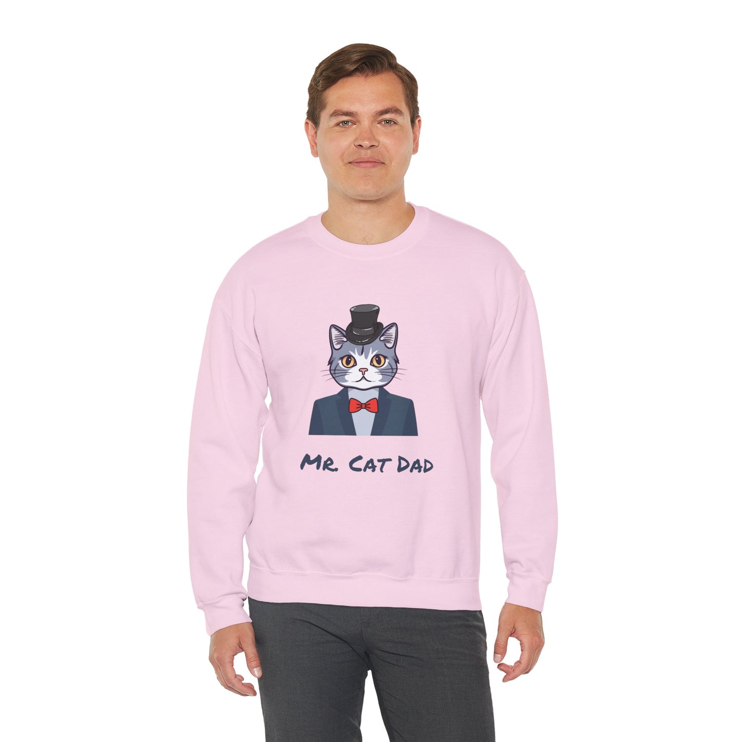 Mr. Cat Dad Sweatshirt – Logo Crew Neck for Cat Lovers