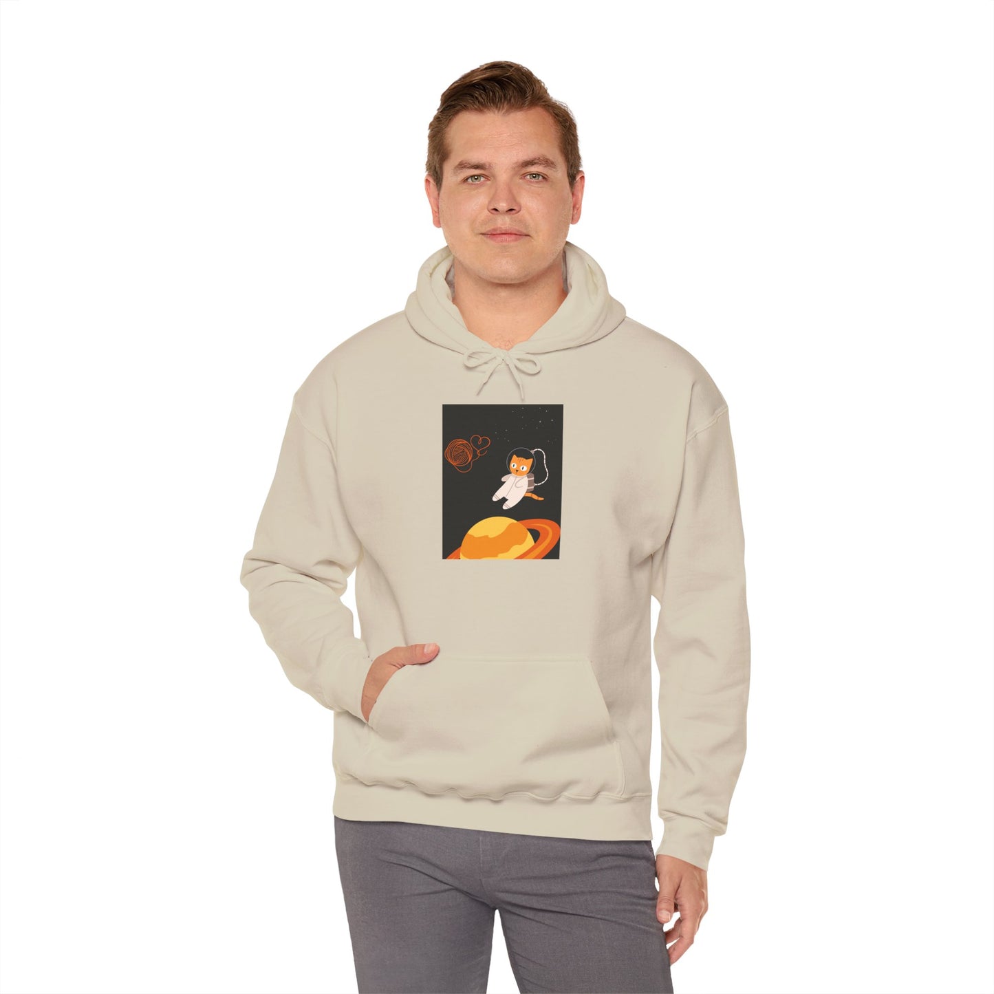 Lost in the Galaxy Hoodie – Space Cat-Inspired Sweatshirt