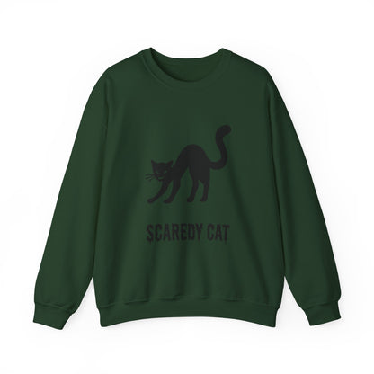 Scaredy Cat Sweatshirt – Arched Back Cat Crew Neck