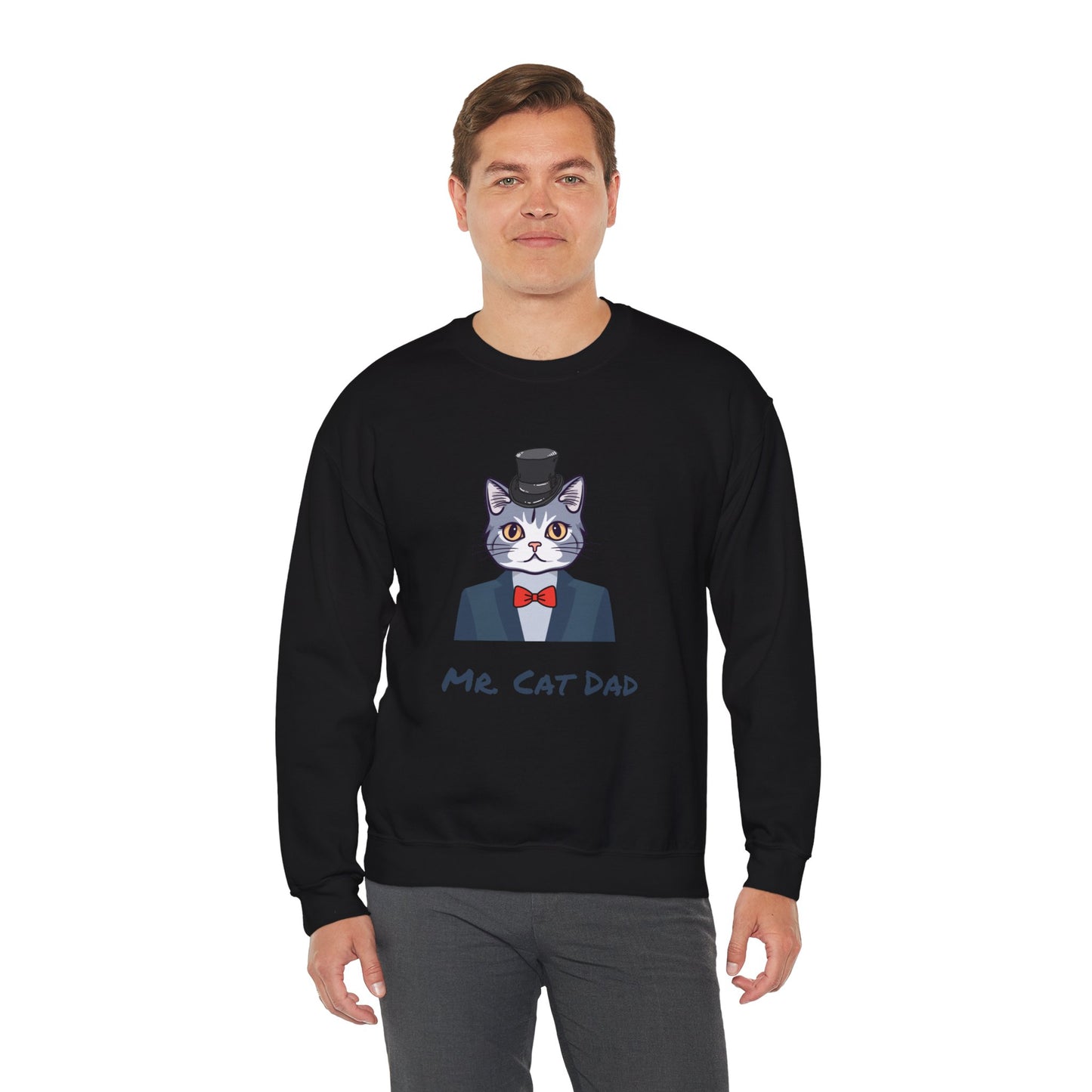 Mr. Cat Dad Sweatshirt – Logo Crew Neck for Cat Lovers