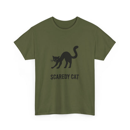 Scaredy Cat T-Shirt – Playful Cat Graphic Tee