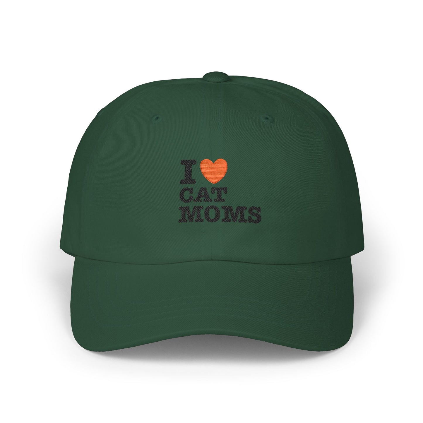I Love Cat Moms Dad Cap – Embroidered Classic Baseball Hat