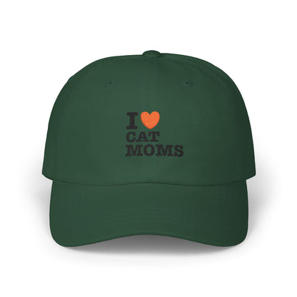 I Love Cat Moms Dad Cap – Embroidered Classic Baseball Hat