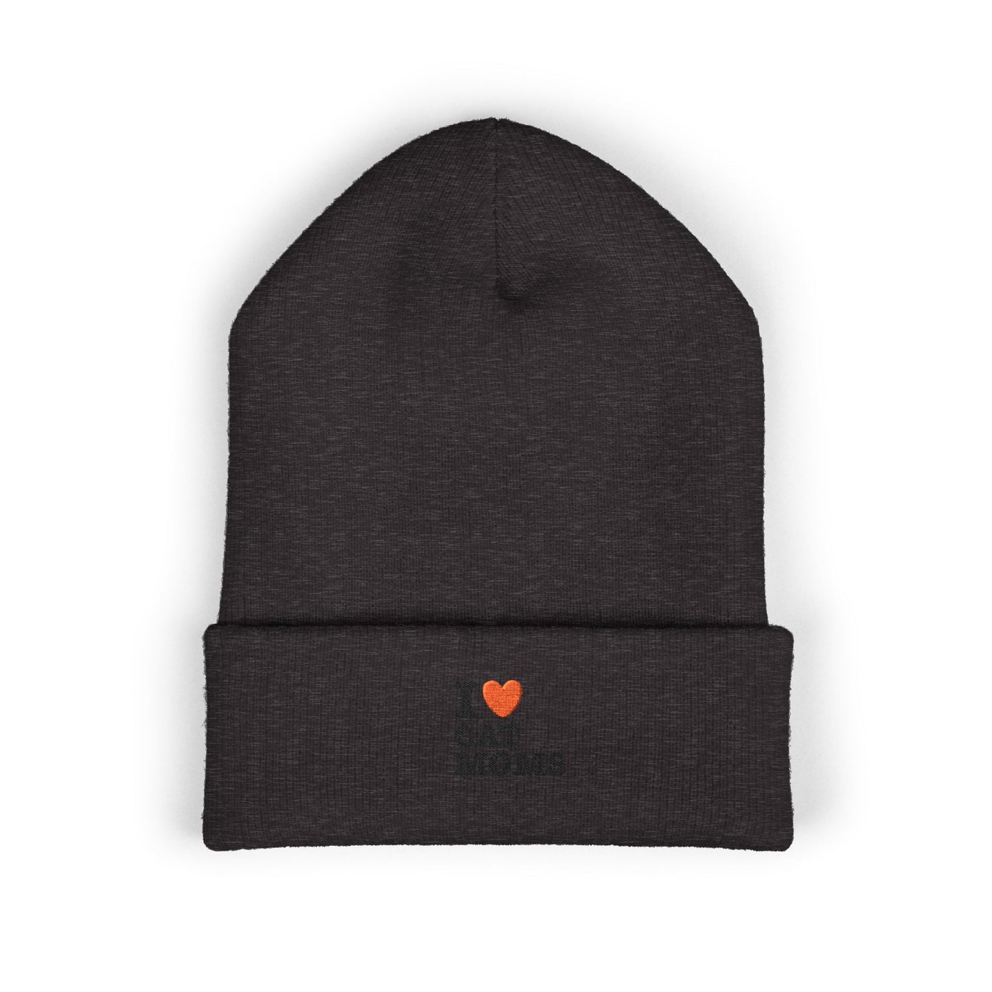 I Love Cat Moms Beanie – Embroidered Cuffed Knit Hat
