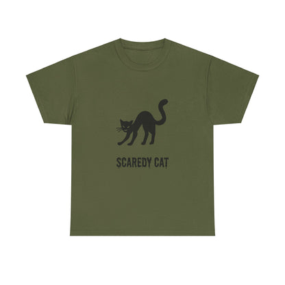 Scaredy Cat T-Shirt – Playful Cat Graphic Tee