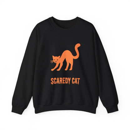 Scaredy Cat Sweatshirt – Arched Back Cat Crew Neck