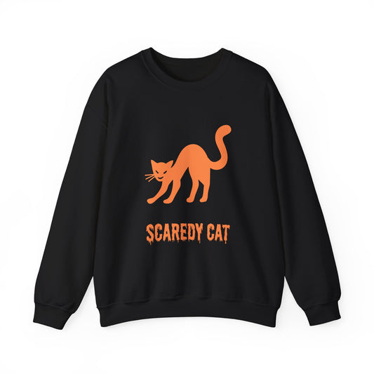 Scaredy Cat Sweatshirt – Arched Back Cat Crew Neck