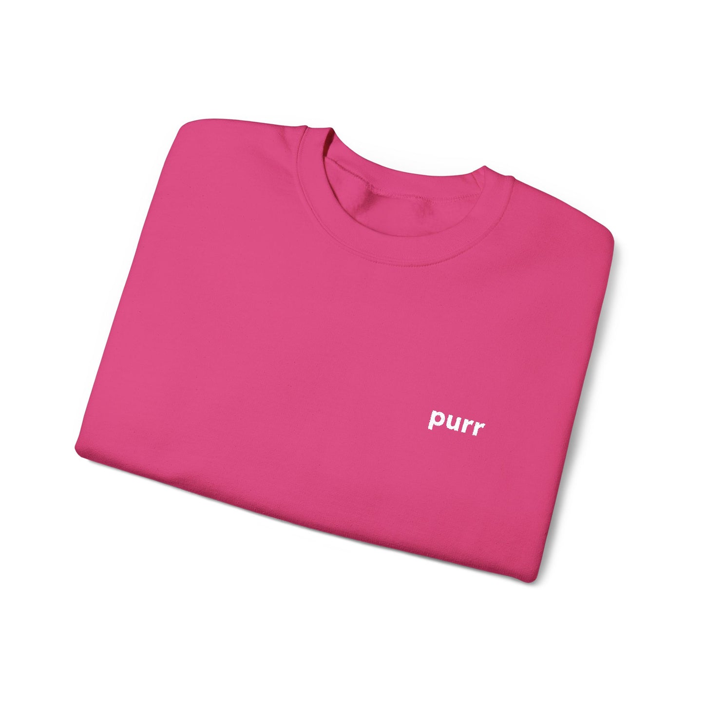 Purr Sweatshirt – Playful Embroidered Text Crew Neck