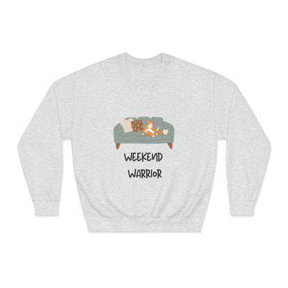 Weekend Warrior Sweatshirt – Lounging Cat Crew Neck