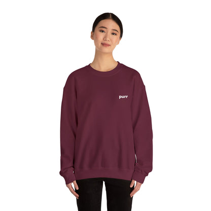 Purr Sweatshirt – Playful Embroidered Text Crew Neck