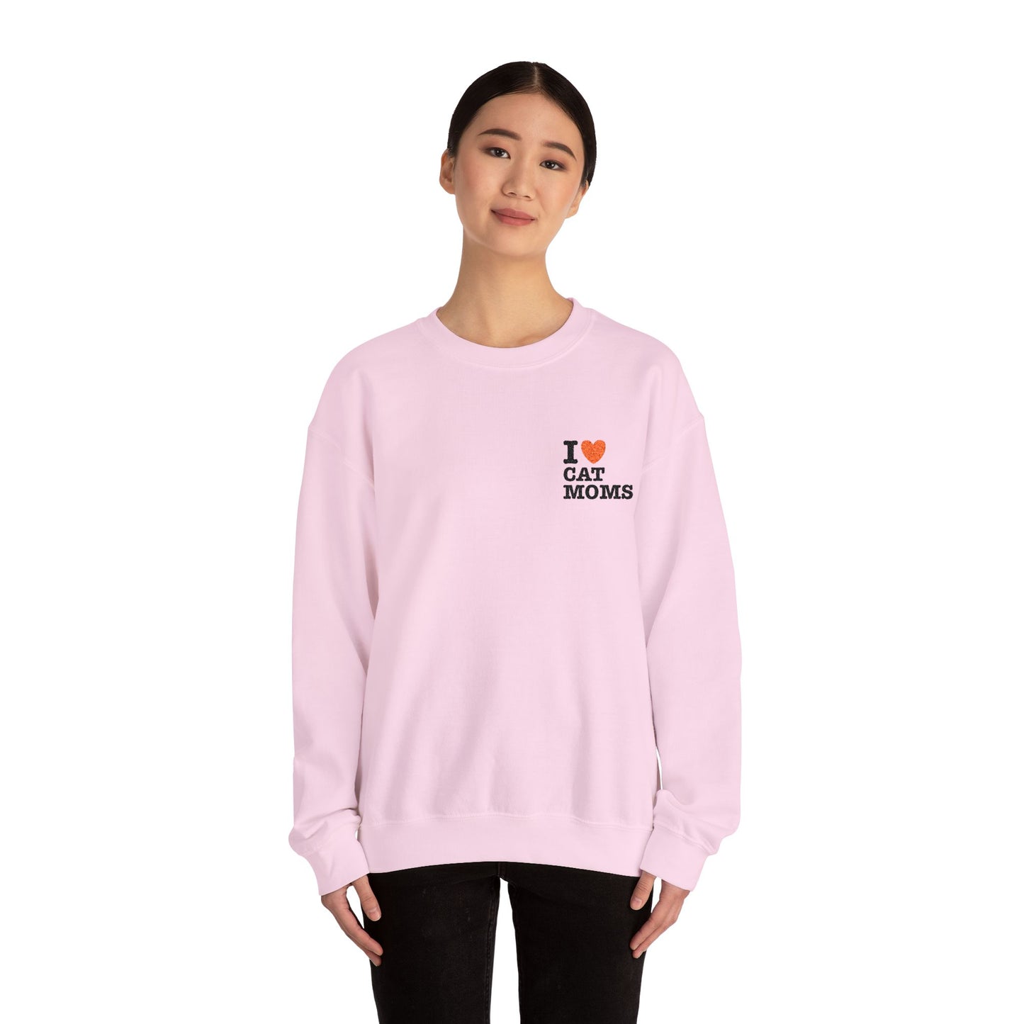 I Love Cat Moms Sweatshirt – Bold Statement Crew Neck