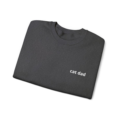 Cat Dad Sweatshirt – Embroidered Text Crew Neck