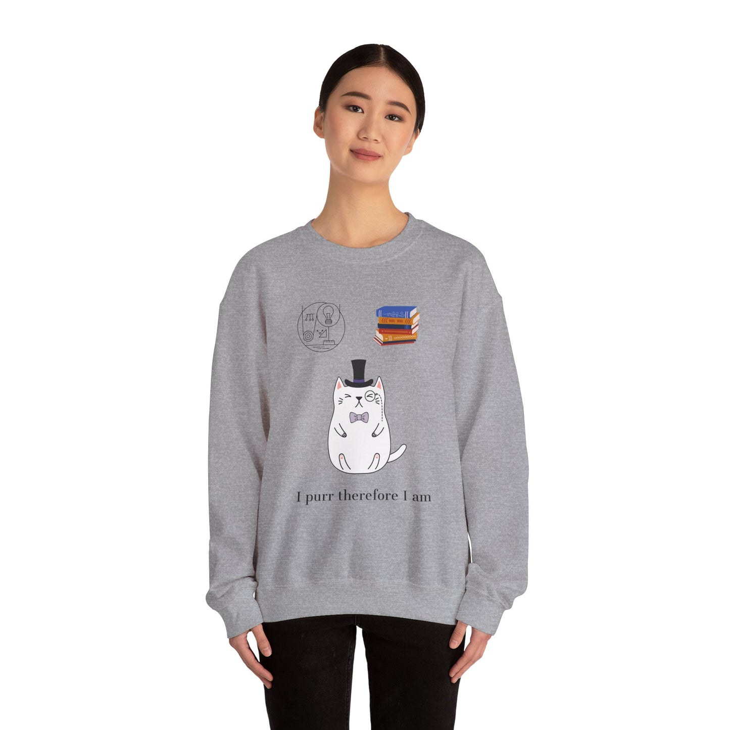 The Purrlosopher Sweatshirt – Cat Philosopher Crew Neck