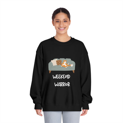 Weekend Warrior Sweatshirt – Lounging Cat Crew Neck