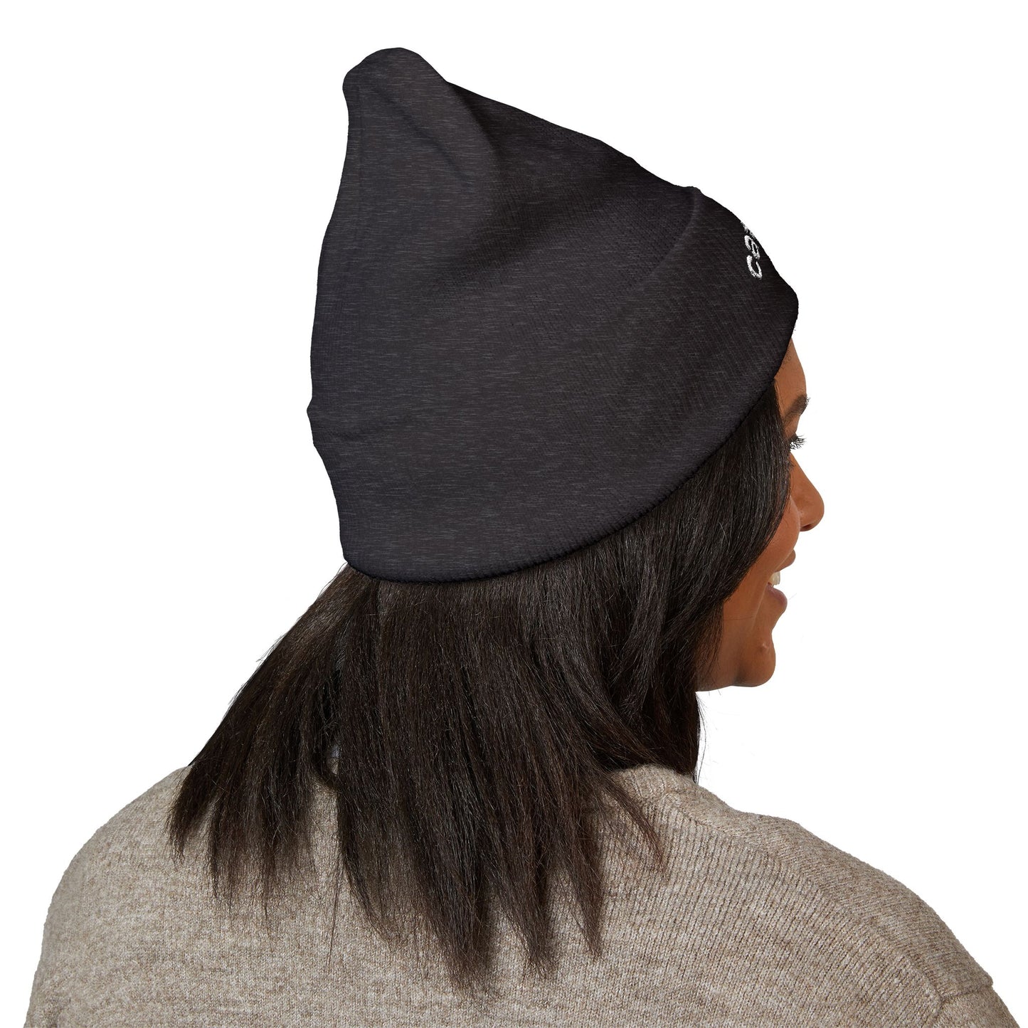 Cat Mom Beanie – Embroidered Cuffed Knit Hat