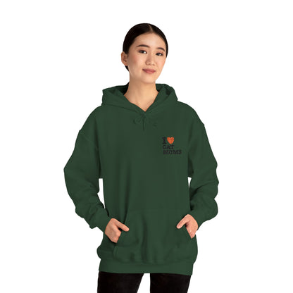 I Love Cat Moms Hoodie – Embroidered Text Pullover