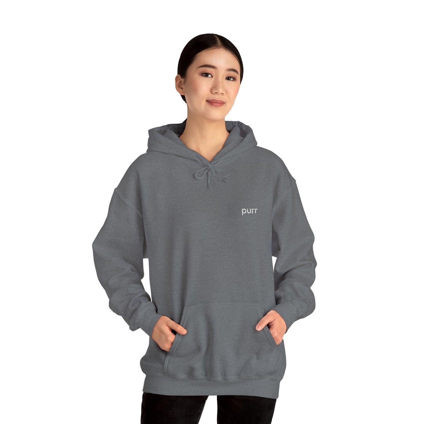 Purr Hoodie – Playful Embroidered Text Pullover
