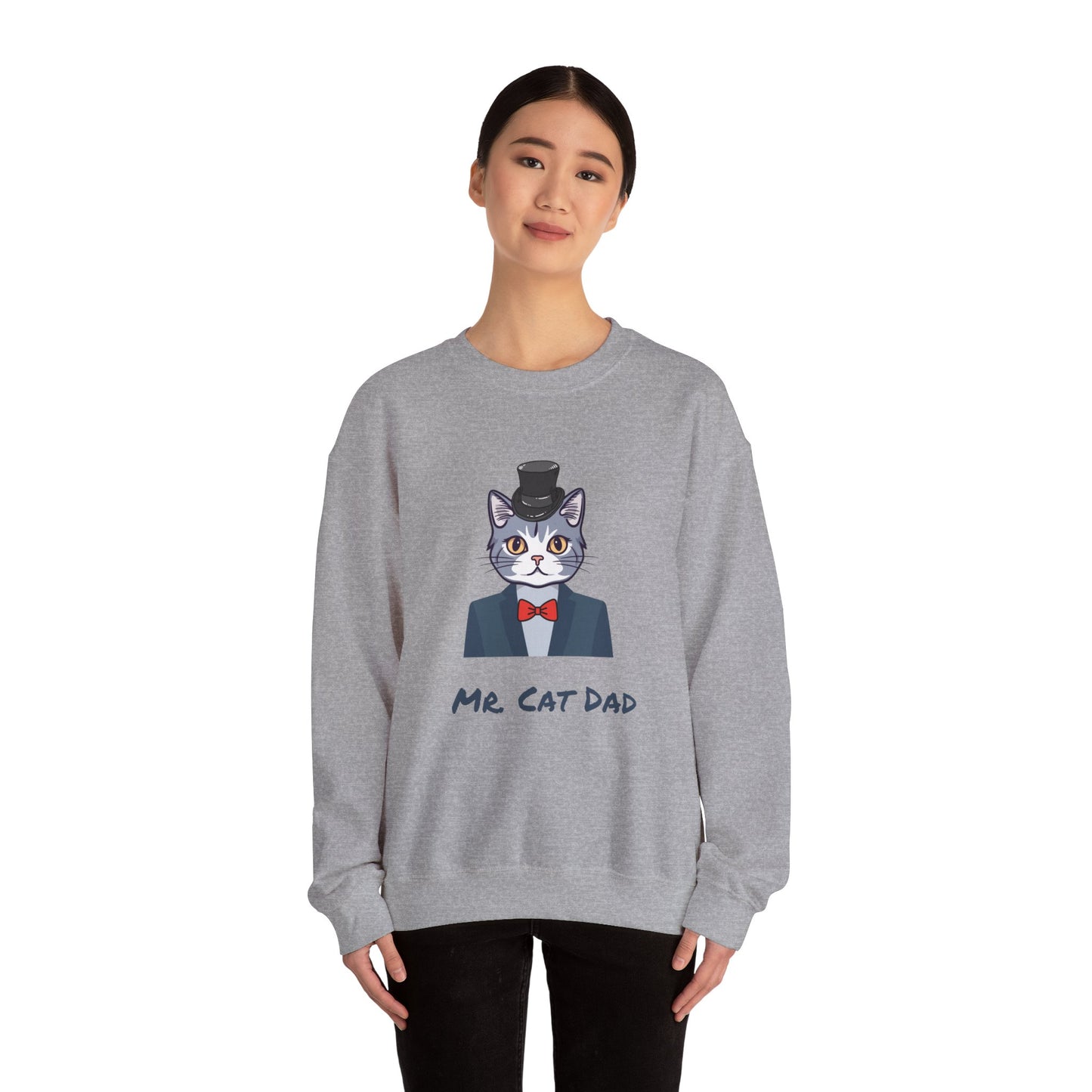 Mr. Cat Dad Sweatshirt – Logo Crew Neck for Cat Lovers