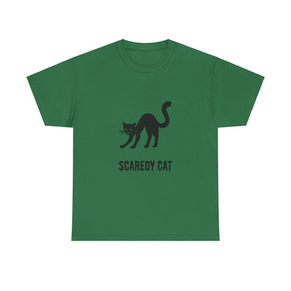 Scaredy Cat T-Shirt – Playful Cat Graphic Tee
