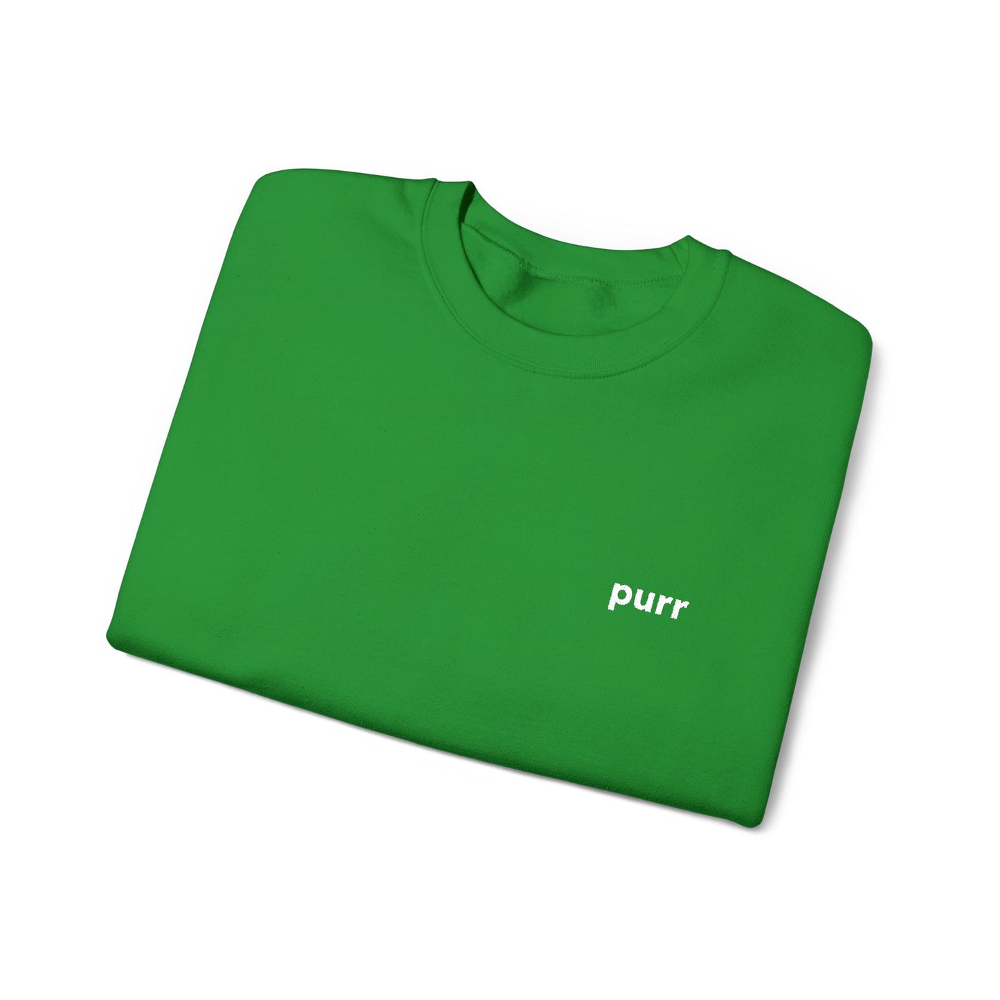 Purr Sweatshirt – Playful Embroidered Text Crew Neck