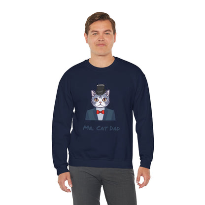 Mr. Cat Dad Sweatshirt – Logo Crew Neck for Cat Lovers