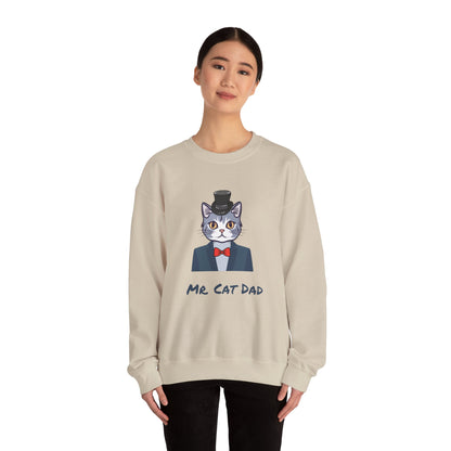Mr. Cat Dad Sweatshirt – Logo Crew Neck for Cat Lovers