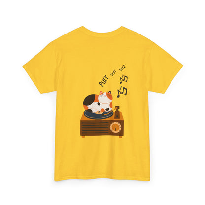Meow Mix T-Shirt – Cat on Record Player Music Tee