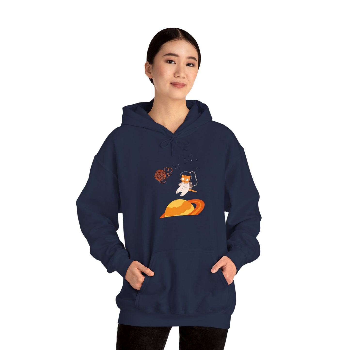 Lost in the Galaxy Hoodie – Space Cat-Inspired Sweatshirt