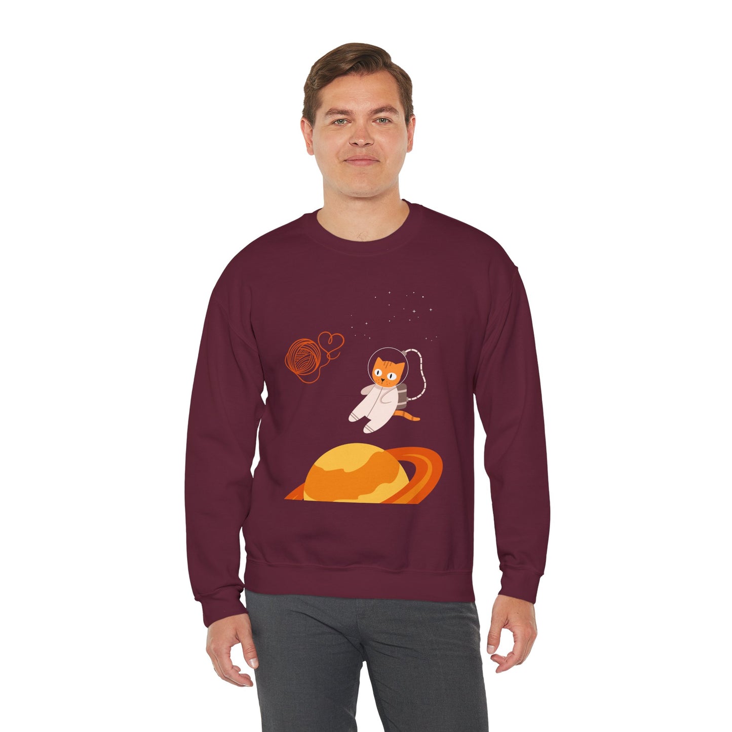 Lost in the Galaxy Sweatshirt – Cat in Space Crew Neck