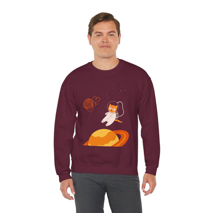 Lost in the Galaxy Sweatshirt – Cat in Space Crew Neck