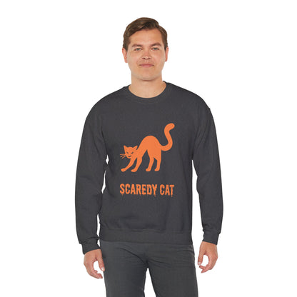 Scaredy Cat Sweatshirt – Arched Back Cat Crew Neck