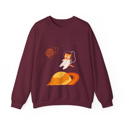 Lost in the Galaxy Sweatshirt – Cat in Space Crew Neck