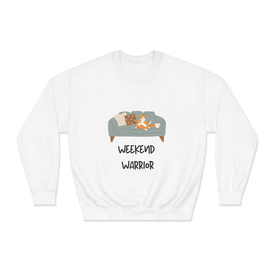 Weekend Warrior Sweatshirt – Lounging Cat Crew Neck