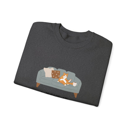 Weekend Warrior Sweatshirt – Lounging Cat Crew Neck