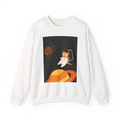 Lost in the Galaxy Sweatshirt – Cat in Space Crew Neck