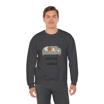Weekend Warrior Sweatshirt – Lounging Cat Crew Neck
