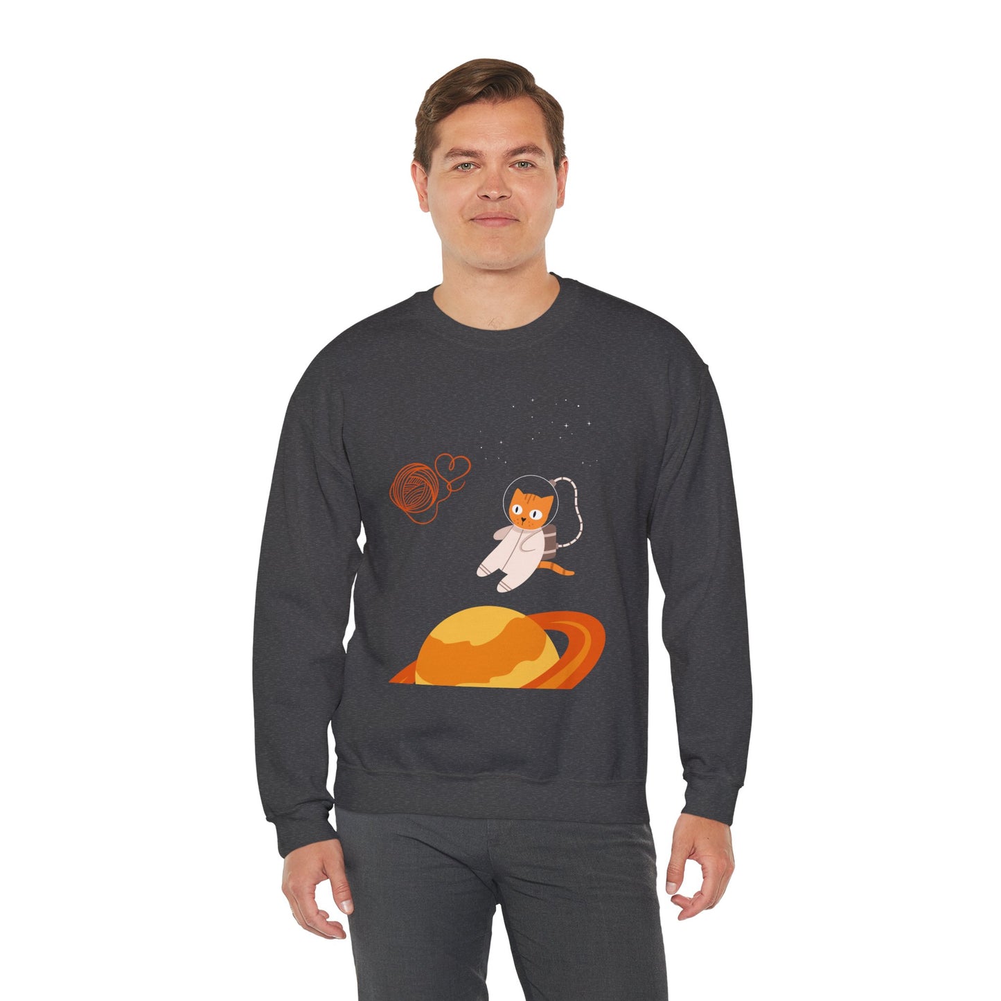 Lost in the Galaxy Sweatshirt – Cat in Space Crew Neck