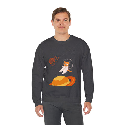 Lost in the Galaxy Sweatshirt – Cat in Space Crew Neck