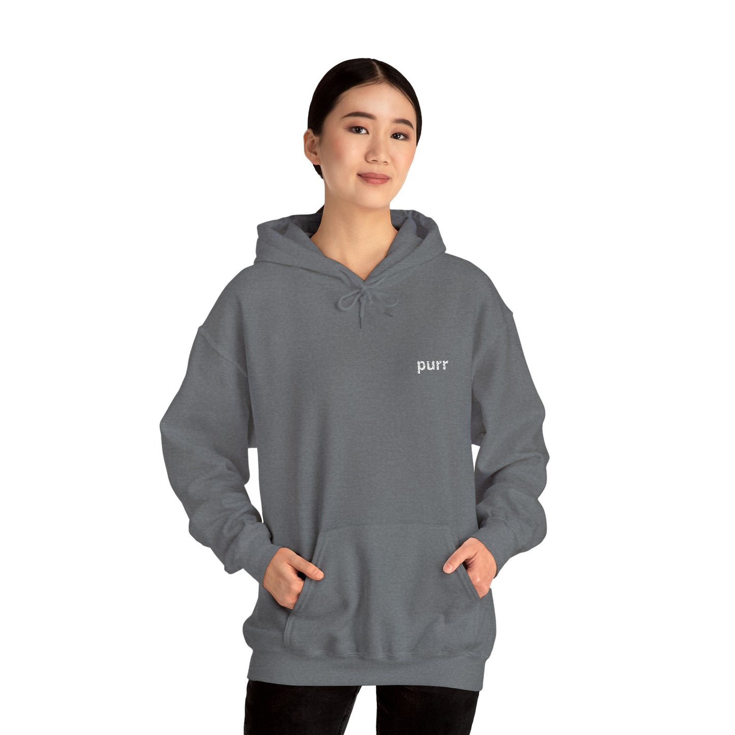 Purr Hoodie – Playful Embroidered Text Pullover