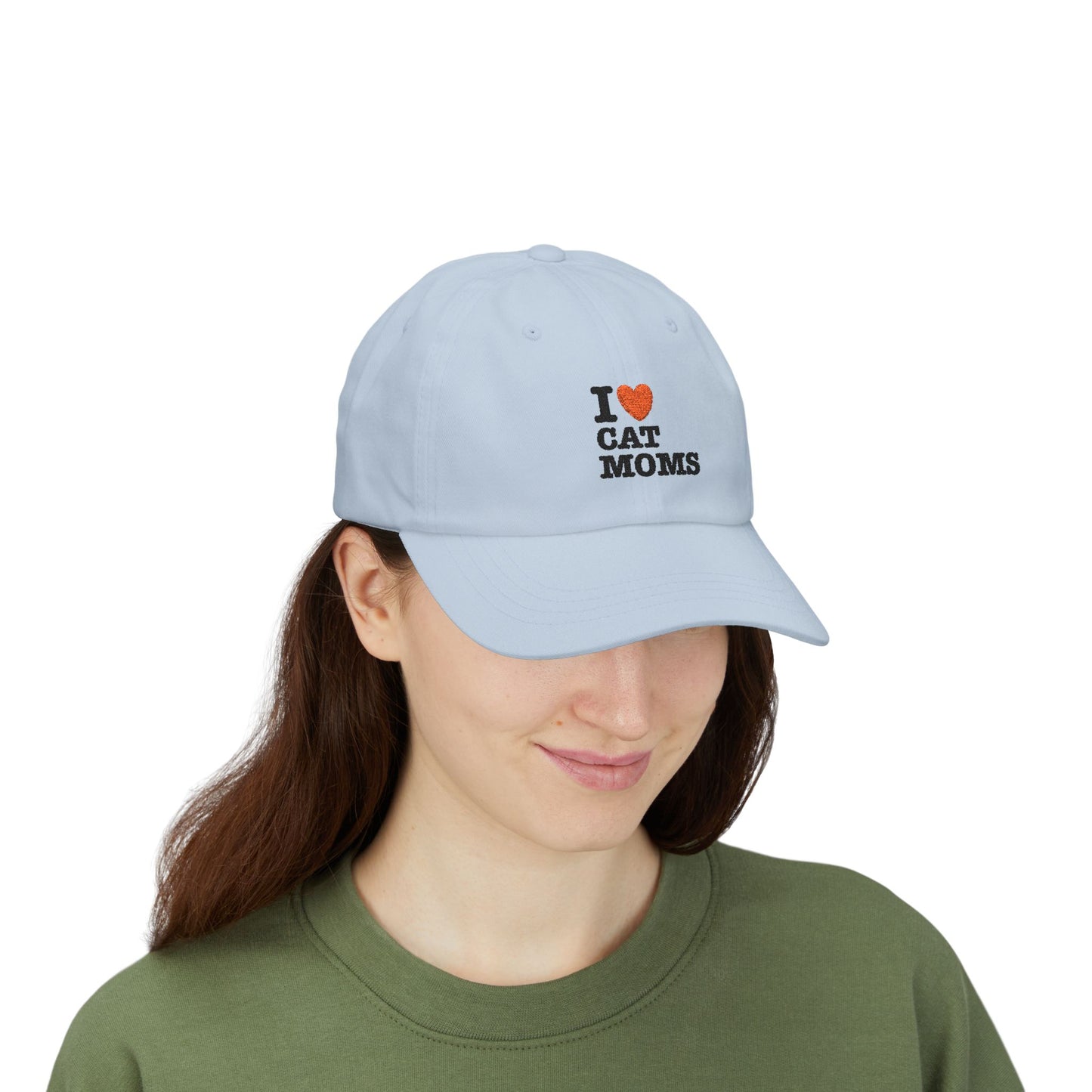 I Love Cat Moms Dad Cap – Embroidered Classic Baseball Hat