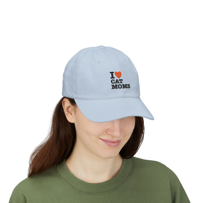 I Love Cat Moms Dad Cap – Embroidered Classic Baseball Hat