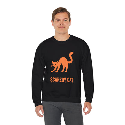 Scaredy Cat Sweatshirt – Arched Back Cat Crew Neck