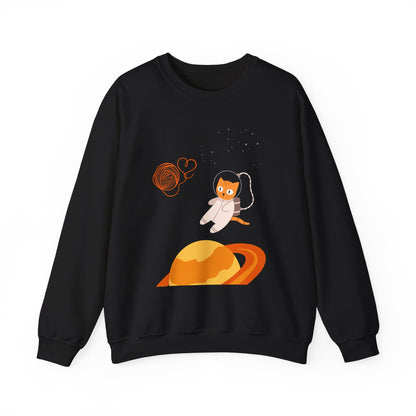Lost in the Galaxy Sweatshirt – Cat in Space Crew Neck